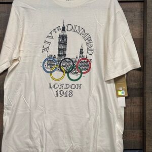 Olympic London 1948 Cream T-Shirt XL NWT